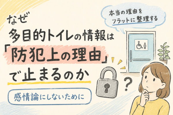 なぜ多目的トイレの情報は「防犯上の理由」で止まるのか
